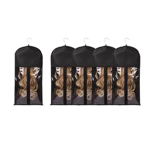 Wig Storage Hanger, 2 Pcs High Quality Zipper Transparent Wig Storage Bag with Hook, Dustproof Wig Storage Tool for Salon & Home--Hangable Organiser,   2025 Dealsforyoudays