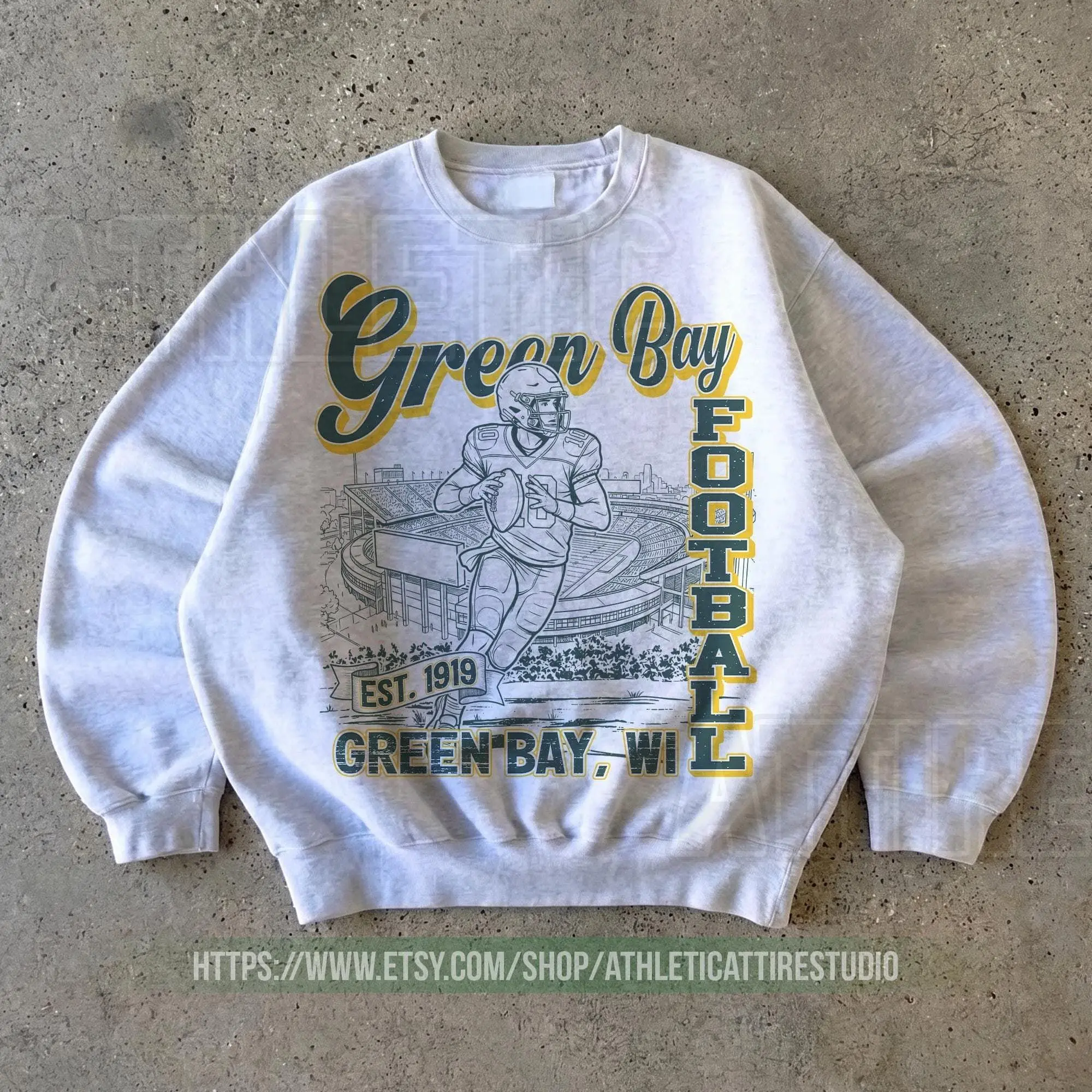 Green Bay Football Vintage Sweatshirt T-Shirt, Retro Green Bay Packer Game Day Crewneck, Packers Sweatshirt, Packers Fans Gift FSS5