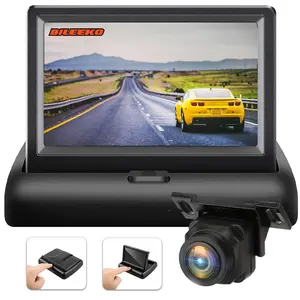 Bileeko Car Rearview Backup Camera Set with 4.3 Inch Display, Eliminate Blind Spot, HD Monitor + HD Rear View Camera