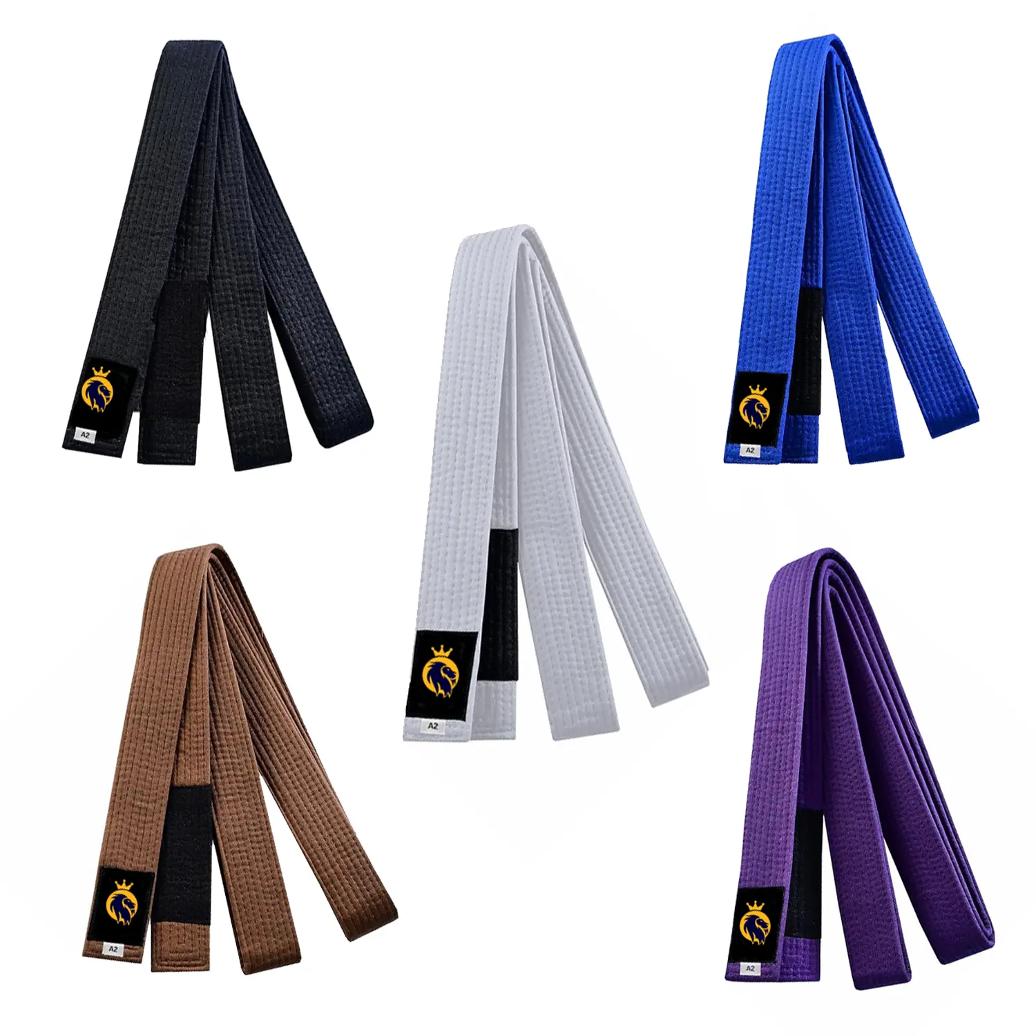 Strength Pro Adults Brazilian Jiu Jitsu Belts for Men & Women,Cotton IBJJF Approved BJJ Belts with Ranking Stripes Sleeve Bar