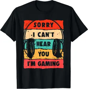[100% Cotton] Funny Gamer Shirt for Teens Boys Men Video Gaming T-Shirt gift all streetwear