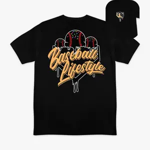 Baseball Lifestyle Ice Cream Drip Youth T-Shirt, Baseball Drip 2-Side Shirt, Baseball Style, Clothes Summer Outfit, Game Day Graphic Tee