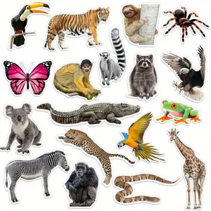 Jungle Animal Cutouts, 36pcs/set Realistic Rainforest Animals Figures Cutouts, Bulletin Board Activities Party Decor