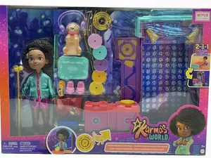 World Toy Playset with Doll & Accessories, Musical Star Stage with Lights & Sounds, Transforms From Bed To Stage