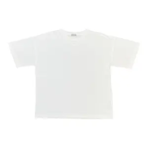 Menswear Short-Sleeve Round Neck Top, Dior Side Logo Streetwear T-Shirt, White