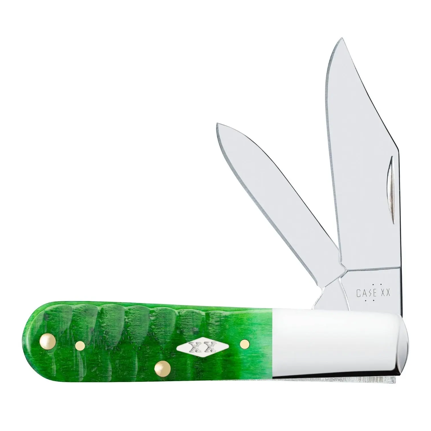Case XX Barlow Pocket Knife – Gator Jigged Bright Green Bone, Tru-Sharp Stainless, Made in USA