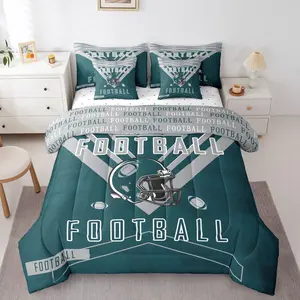 Football 7 Pieces Comforter Sets,Philadelphia Bedding Set,Gifts for Football Fans Football City Bed in A Bag