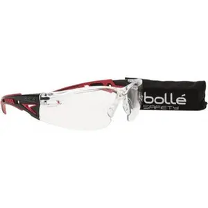 Bolle Safety Clear Lenses, Frameless Safety Glasses Anti-Fog, Scratch Resistant, Size Universal, Wrap Around 41080