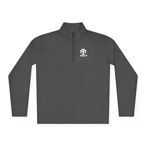 Quarter-Zip Pullover — Minimalist Small Crest Logo