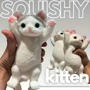 Cute Kawaii Cat Squishy Slow Rebound Soft Squeeze Stress Relief Fidget Toy for Kids Adults