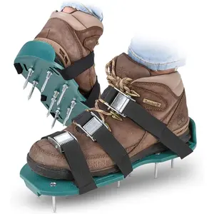 Hardware Supplies Amazon: Msiud Lawn Perforating Shoes, adjustable strap spikes, universal size, suitable for soil, lawn, and yard perforating, single strap design, with spike protection, can be used for lawns, yards, etc. (4 straps): Yard, lawn, and gard