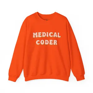 Medical Coder Halloween Holiday Candy Corn Font Sweatshirt Fit Unisex