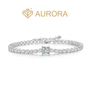 【#40 Bubble Bracelet】Moissanite Bracelet with 925 Sterling Silver Daily Anniversary Bracelet Synthetic Moissanite