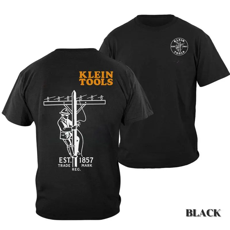 Klein Tools Lineman T-Shirt - Vintage Graphic Tee with Patriotic Brotherhood Lineman Design, All size, Full color, Gift For Him - Her