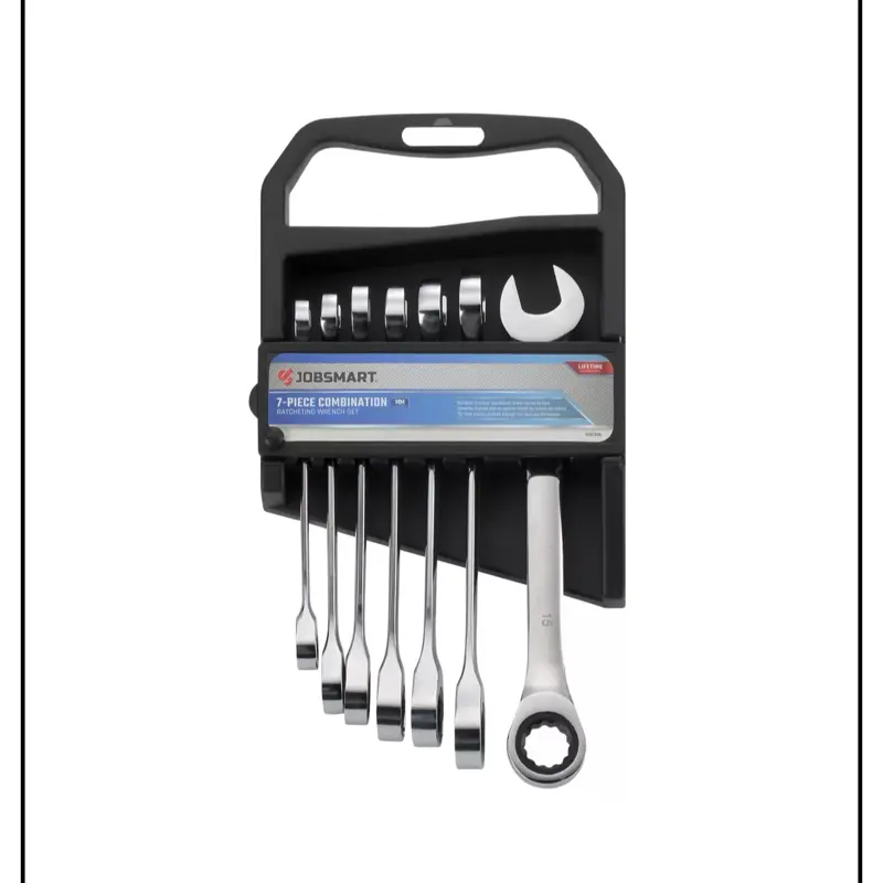 JobSmart Assorted Metric Combination Ratcheting Wrench Set, 7 pc.