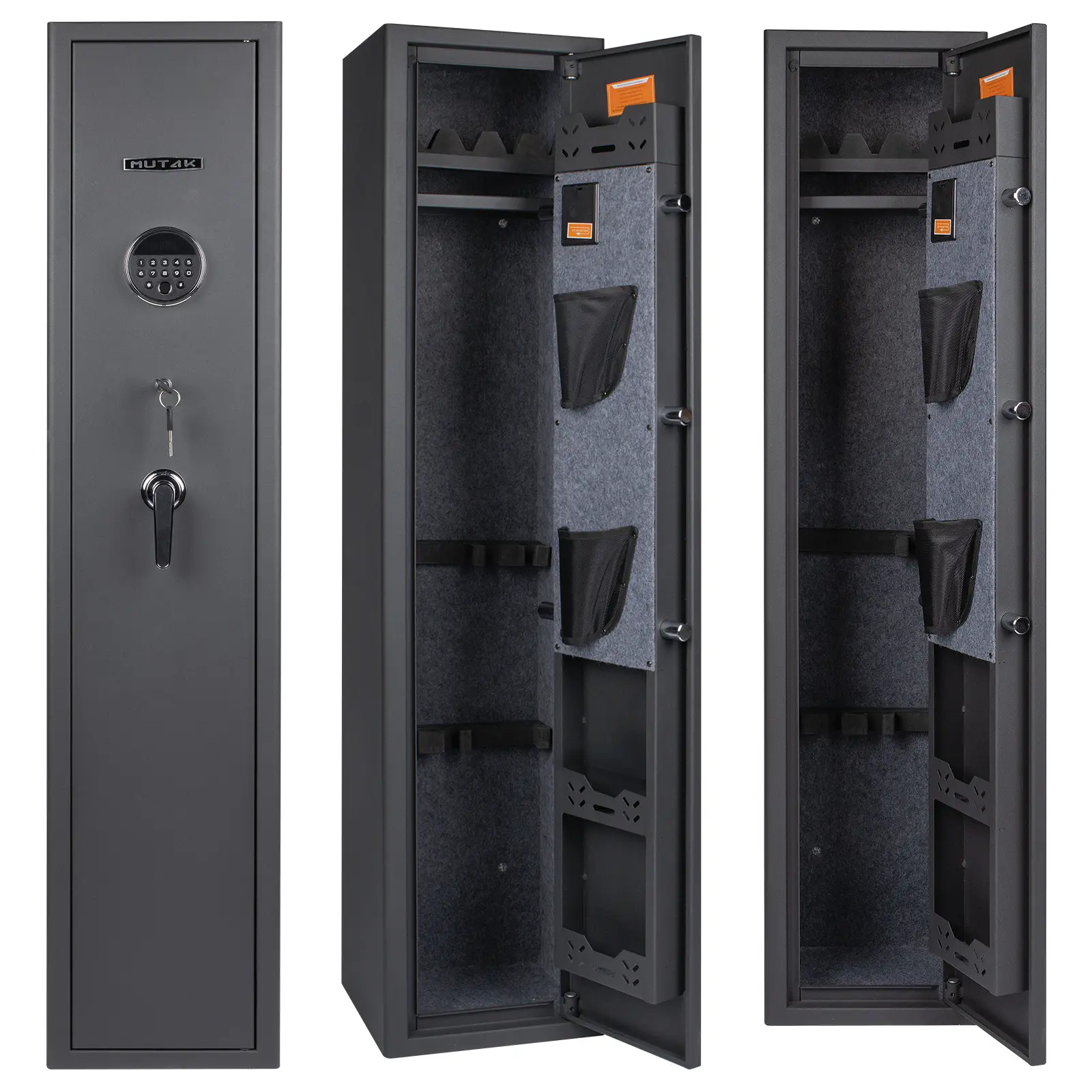 4-5 Rifle Gun Safe – Biometric Lock, Quick Access, Alarm & Removable Shelf Large Electronic Rifle Gun Safe