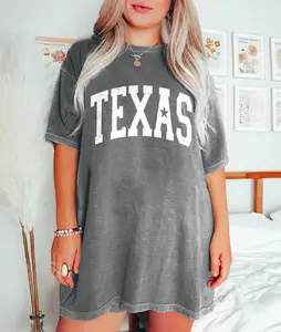 Texas Shirt Home State Tshirt University Tee Lone Star Shirt Patriotic Shirt Comfort Colors Women's Tshirts Oversized Shirt
