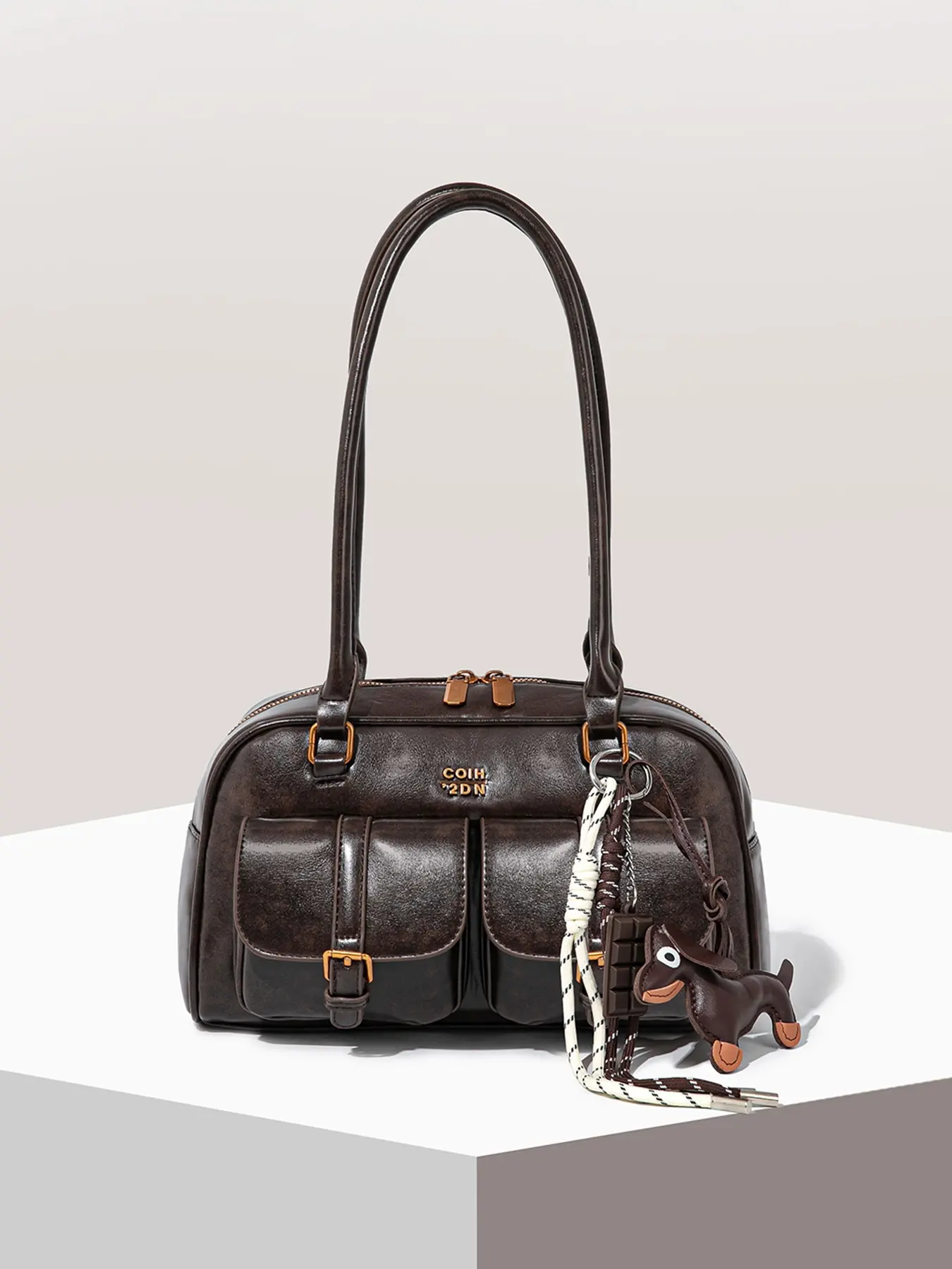 Coffee color + dachshund dog pendant