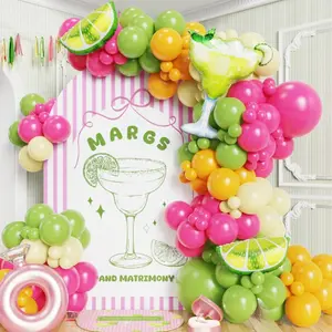 Margarita Glass & Lemon Foil Bachelorette Balloon Arch Kit with  for Final Fiesta