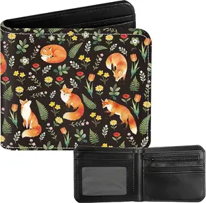Bifold Wallet for Animal Lover, PU Leather bifold wallet