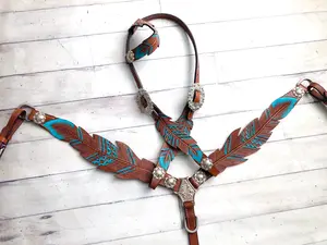 Leather Feather Cut-Out Tack Set
