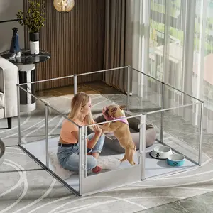 Acrylic Playpen Fence with Waterproof Fertility Pad for pets