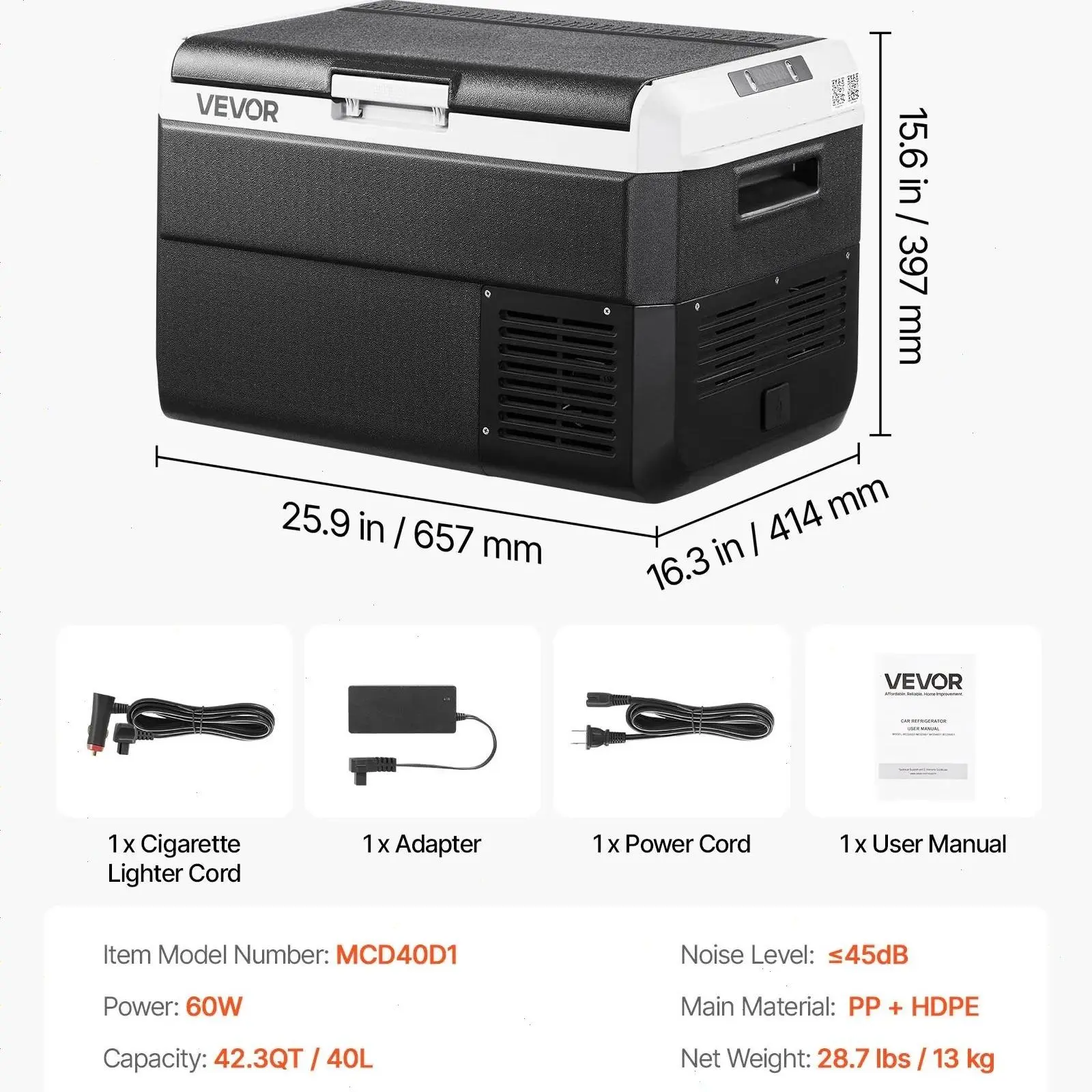 42.3QT/40L Single Zone
