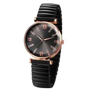 OIDEA Women's Stretch Elastic Band Water-Resistant Analog Quartz Wrist Watch - Rhinestone Diamond Roman Numerals, Bling, Diamond-Studded, Dressy, Fashion, Metallic Quartz Watches, Bling Quartz Watches,summerwins