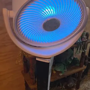 Bedroom Pedestal Fan, Quiet 20dB DC Air Circulator, 15 Speeds 5 Modes, 120° Oscillation, 12H Timer, 1050CFM Airflow, 37-45" Adjustable Height, LED Light, Standing Fan with Remote