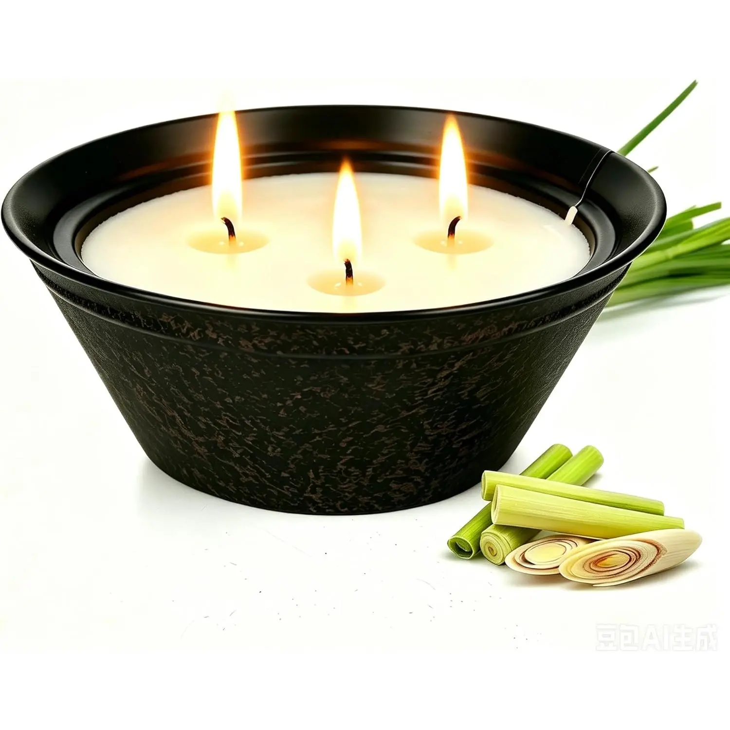 Citronella Candles Outdoor Large 23oz 3-Wick Natural Citronella Lemongrass Soy Wax Bucket Candle Up to 100 Hours Outdoor Candles for Patio,Yard,Fishing,Home Decor,Backyard in Summer