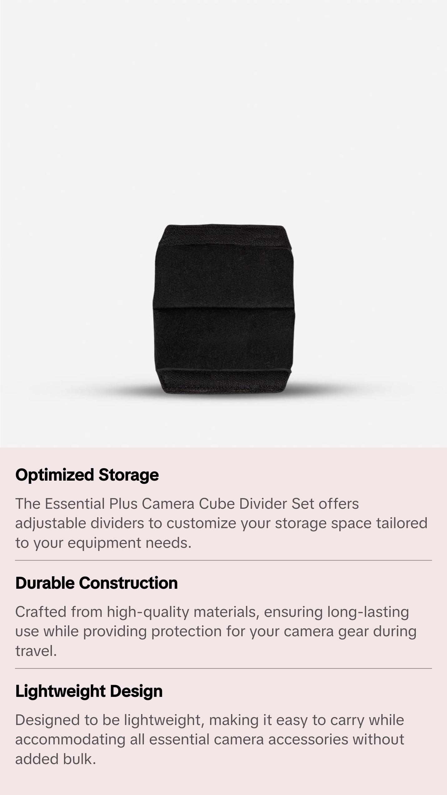 Essential Plus Camera Cube Divider Set