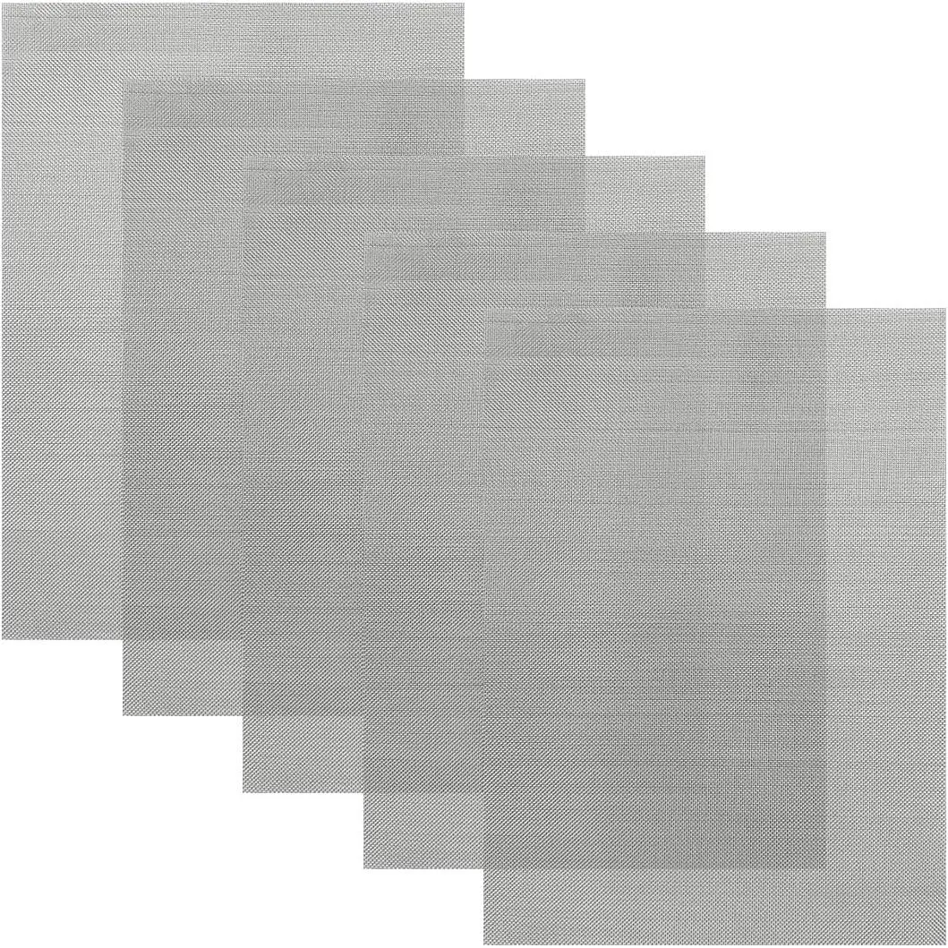 5 PCS Plastic Welding Mesh Kit, 7.9×5.9 in Reinforcing Stainless Steel Woven Wire Cloth, 0.17 lb Practical Easy-to-Carry Flexible Reusable Universal-Fit Welding Accessory for Car Bumper Repair, Window Screen