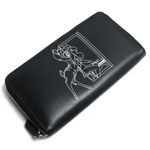 Pre-owned GIVENCHY Calfskin Small Leather Goods Bambi Leather Long Wallet