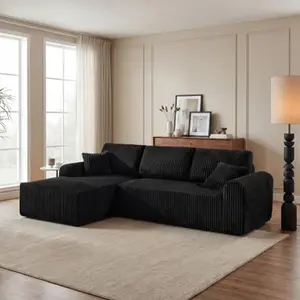 109” Modular Sectional Sofa Cloud Sectional Couch with Deep Seat, Modern Modular L-Shape Sofa with Chaise,Upholstered Boneless Couches for Living Room (Corduroy Fabric)