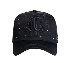 JC HATS RAINBOW BLACK SNAPBACK HAT 3051 BLK