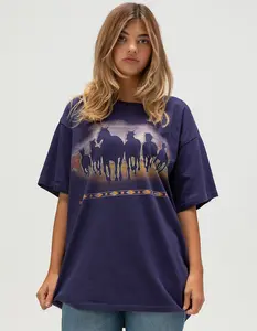 WRANGLER Vintage Horse Graphic Womens Oversized Tee WRANGLER Vintage Horse Graphic Womens Oversized Tee