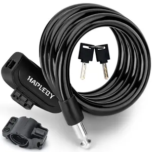 Premium 4 Feet Bike Lock Heavy Duty Cable with 2 Keys Mounting Bracket Anti-Theft Protection Durable and Reliable Security Solution