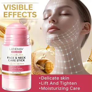 40g Collagen Neck and Face Care Stick, Hyaluronic Acid Lifting and Firming, Day and Night Moisturizing, Repair Cream, All Skin Types