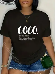 100% Cotton Coco Shirts for Women Mother's Day idea for Grandma Coco T-Shirt