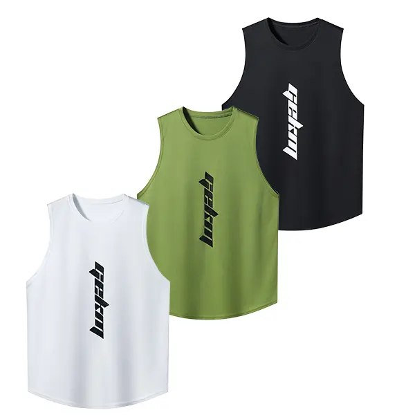 3pcs Sleeveless T-shirts Versatile Casual Sports Activewear Athletic tank tops for men Clothing Vest