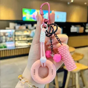 Detachable Dumbbell & Barbell Keychain Set, Wristlet Strap Key, Perfect Gift for Fitness Enthusiasts, DIY Bag Accessories, 5 Styles Available, Charms whimsical home decor house decor teen room decor decor，graduation gifts