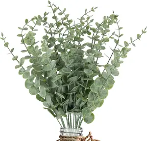20pcs Artificial Eucalyptus Stems & Leaves for Home Office Bouquet Centerpiece Wedding Christmas Decor Greenery 2024 Versatile Easy to Use Decorative Fruit