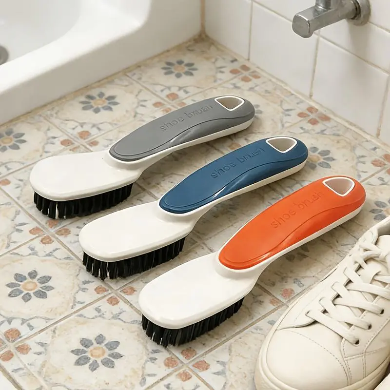 2pcs Multifunctional Home Shoe Brush Multi-Purpose Laundry Cleaning Brush Shoe Brush Stiff Bristle Laundry Brush Home Shoe Washing Clothes Board Brush, Hanging Storage Convenient And Practical, Manual Multifunctional Cleaning Tool, Without Battery