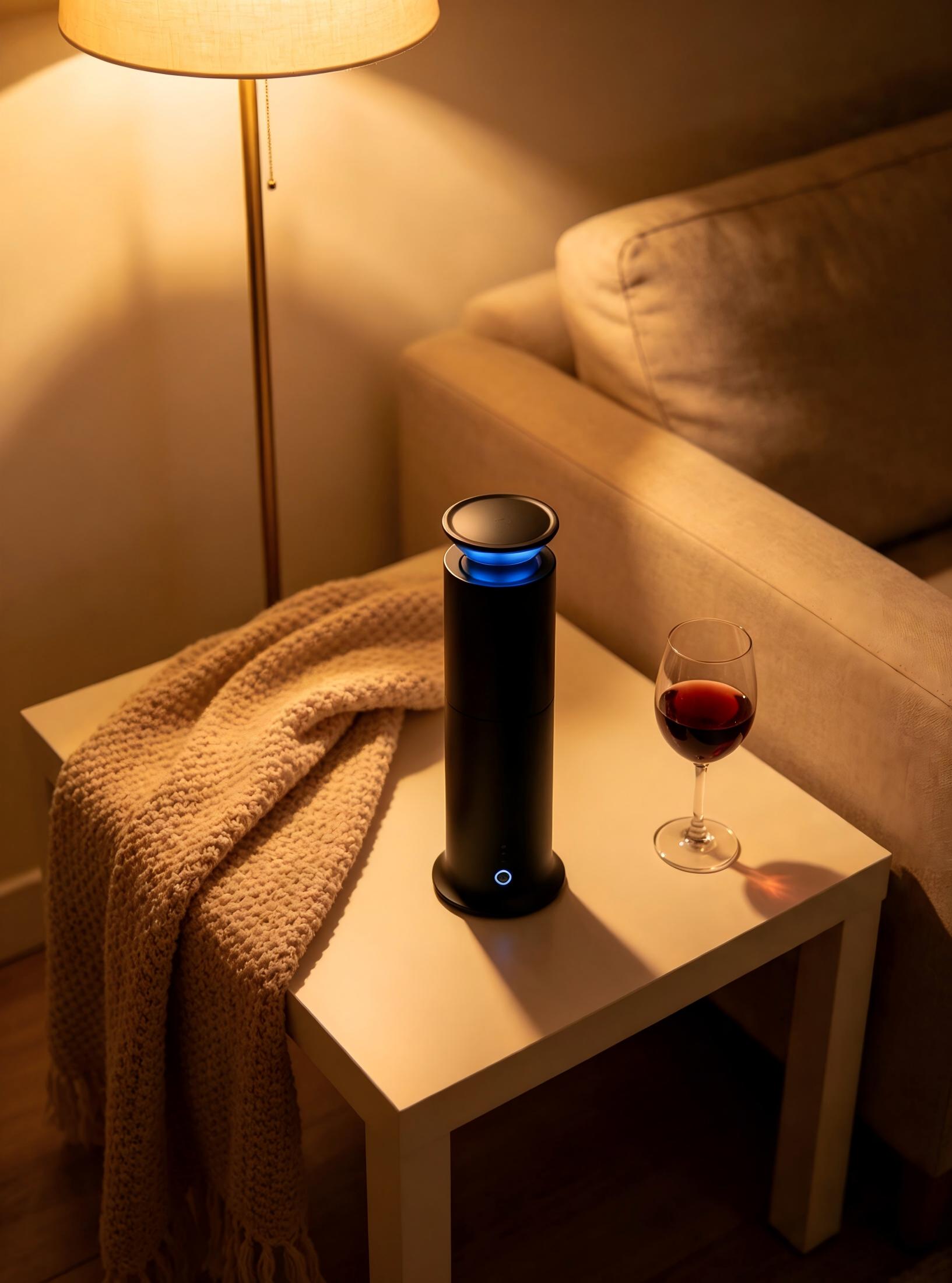 Modern Rechargeable Waterless Aromatherapy Diffuser Set - Living Room Home Fragrance Kit, Includes Remote, Night Light, 2 Essential Oil Bottles, Cool Mist Function, 850 Sq Ft Coverage, Birthday & Holiday Gift Idea