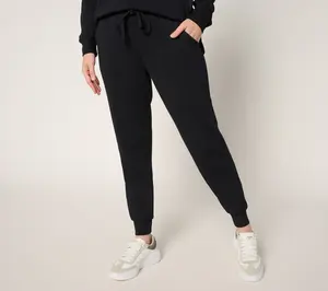 Belle by Kim Gravel Petite ScubaLuxe Joggers with Drawstring