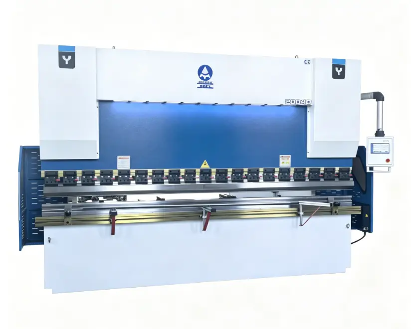 200T Capacity Heavy-Duty Bending Machine - 4000mm Blue-White Model with TP10s System, Robust Frame Design, High Precision Cutting, Wide Material Range for Aluminium & Carbon Steel Processing, Easy to Operate