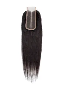 1PC WN-ST-LCM12 Natural Black Silky Straight 2x4 HD Lace Closure Human Hair
