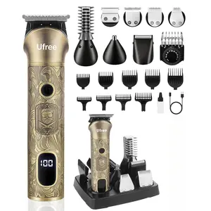 Ufree Beard Trimmer for Men, Cordless Hair Clipper Shaving Kit for Mustache Body Nose Ear Hair Facial, Adjustable Beard Grooming Kit Birthday Gifts for Men