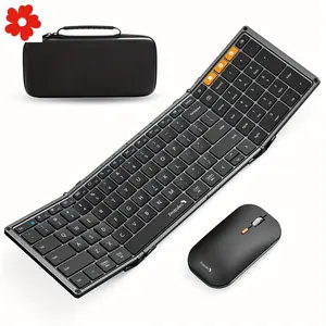 New Xkm01 Foldable Keyboard Mouse Combo Tri fold Keyboard & Mouse