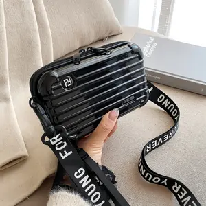 Small Cute Suitcase Bag Female Cosmetic Bag Storage Bag Makeup Crossbody Bag